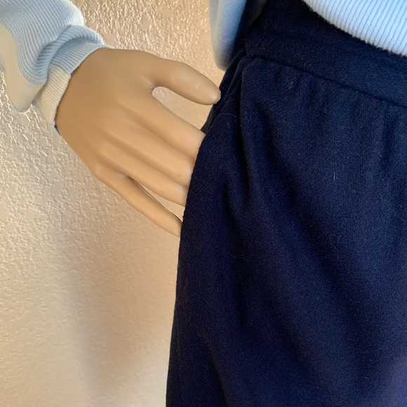 Haberdashery Collection navy wool skirt - Picture 8 of 14